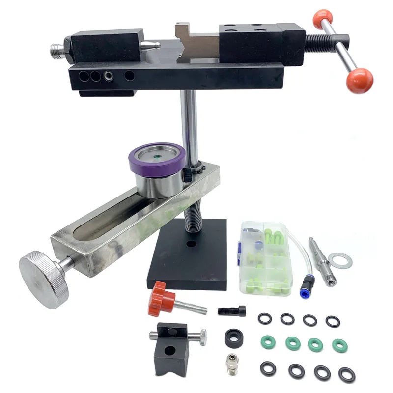 حاقن اختبار تركيبات المشبك مع إطار دعم فوهة إرجاع الزيت لمقعد اختبار السكك الحديدية المشتركة أداة إصلاح عالية الدقة