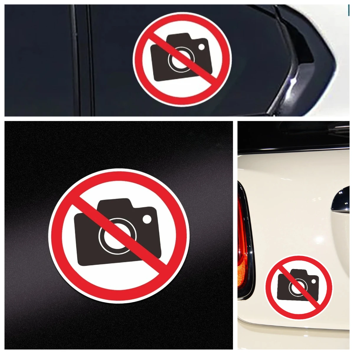

It is forbidden to take pictures Premium Scratch Cover Car Vinyl Stickers - Waterproof Auto Decals for Cars/Motorcycles
