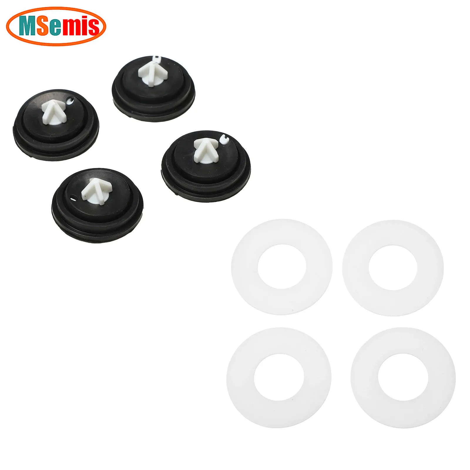 

4Pcs Side Entry Type Water Stop Pad Rubber Inlet Valve Seal Ring Diaphragm Washer for Old Toilet Tank