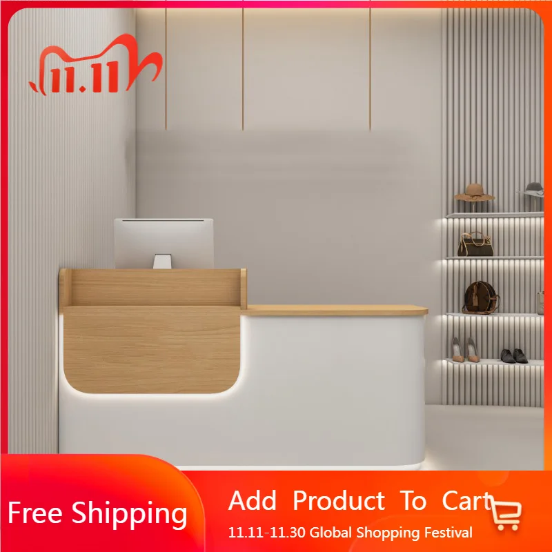 

Organizers Aesthetic Reception Desks European Unique Nail Reception Desks Minimalist Welcome Comptoire Accueil Lounge Furniture