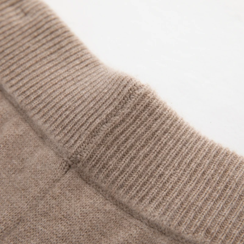 New Autumn Winter Women 100% Cashmere Trousers Fashion Elastic Waist Woman Cashmere Wide Leg Pants Casual Soft Warm Trousers