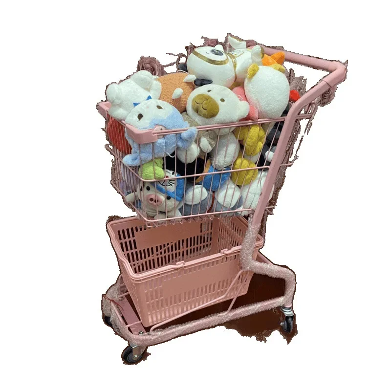 Carro de compras doble de celebridades de Internet coreano Supermercado, centro comercial, tienda de bocadillos