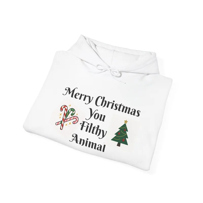 عيد ميلاد سعيد أنت القذرة الحيوان هوديي للجنسين رسم سلسلة البلوز عطلة مريحة الخريف الشتاء الحرارية شعبية هوديي