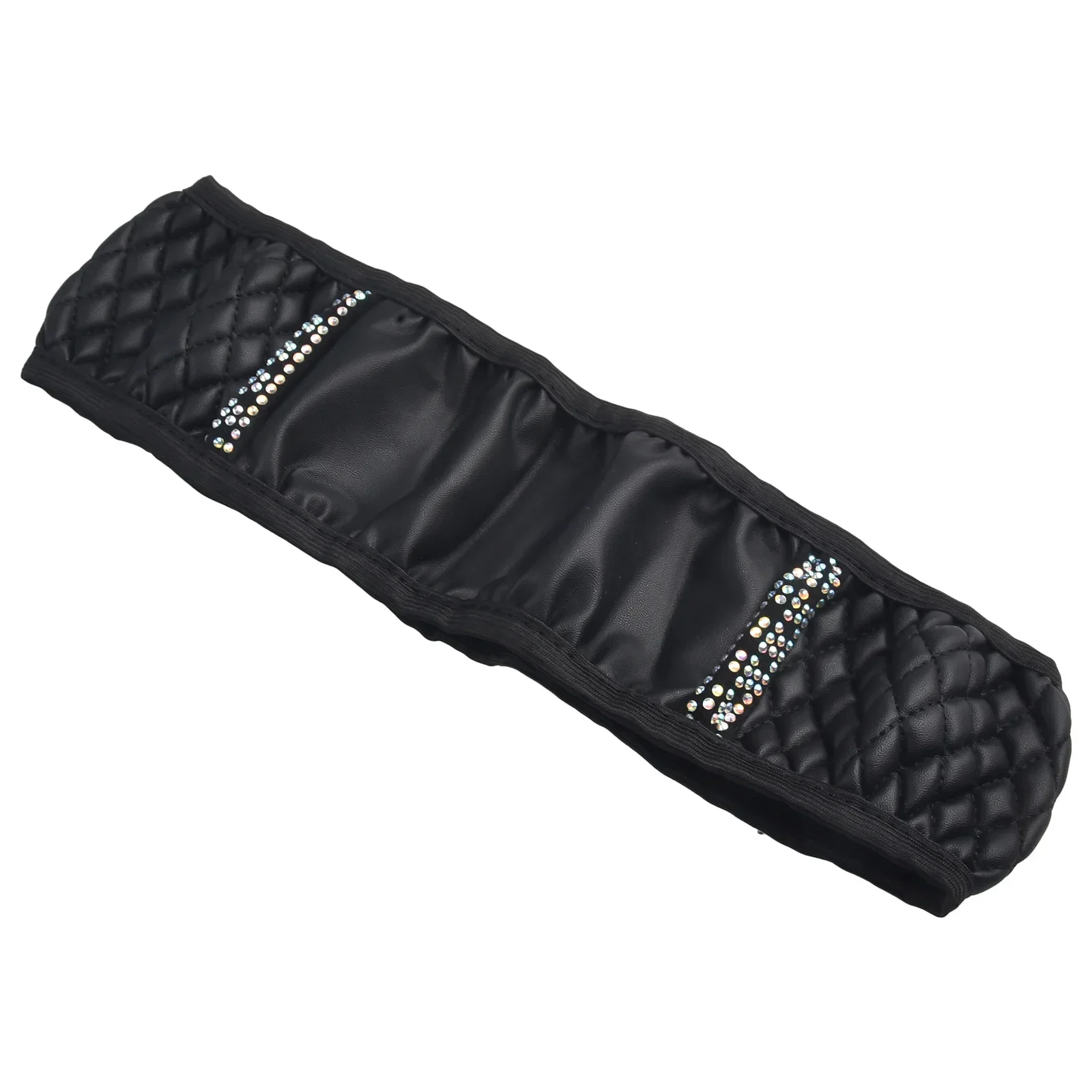 Protector para volante de coche, protege tu volante con nuestra cubierta de diamante de cuero PU negro de 15 / 38cm