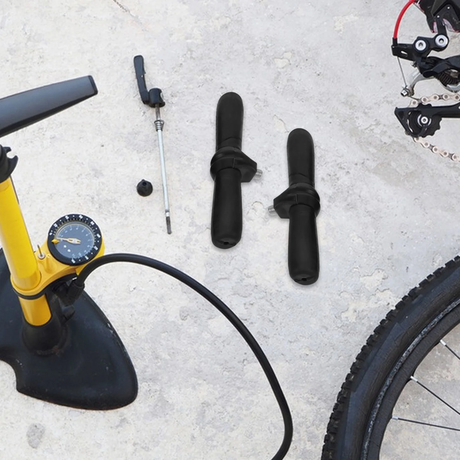 

4pcs Vintage Bike Pump Handle Replacement Durable Plastic Tire Inflator Grip Non-Slip Ergonomic Design For Repair Maintenance