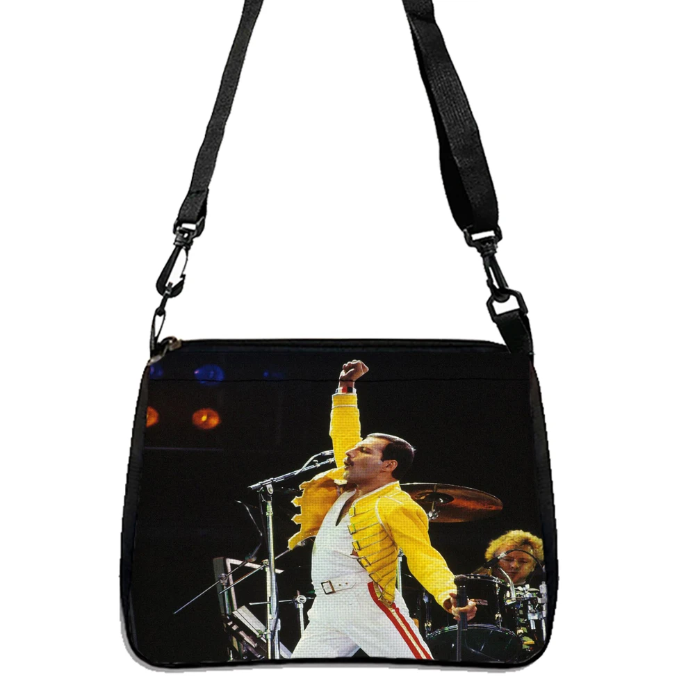 Bolso de hombro ligero con estampado de Freddie Mercury, bolsa de trabajo portátil, 5,23