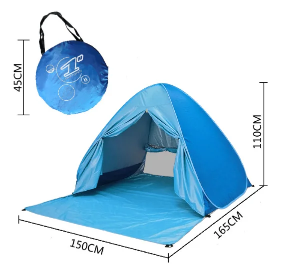 Tienda de campaña emergente instantánea automática, carpa de playa Potable, impermeable al aire libre, protección UV, carpa de pesca para acampar