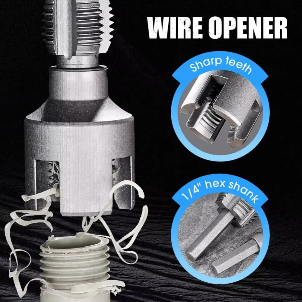 3Pcs Broken Tap Extractor Set Aluminum Alloy Internal External Thread Remover For Drill Plumbing Pipe Repair Tool