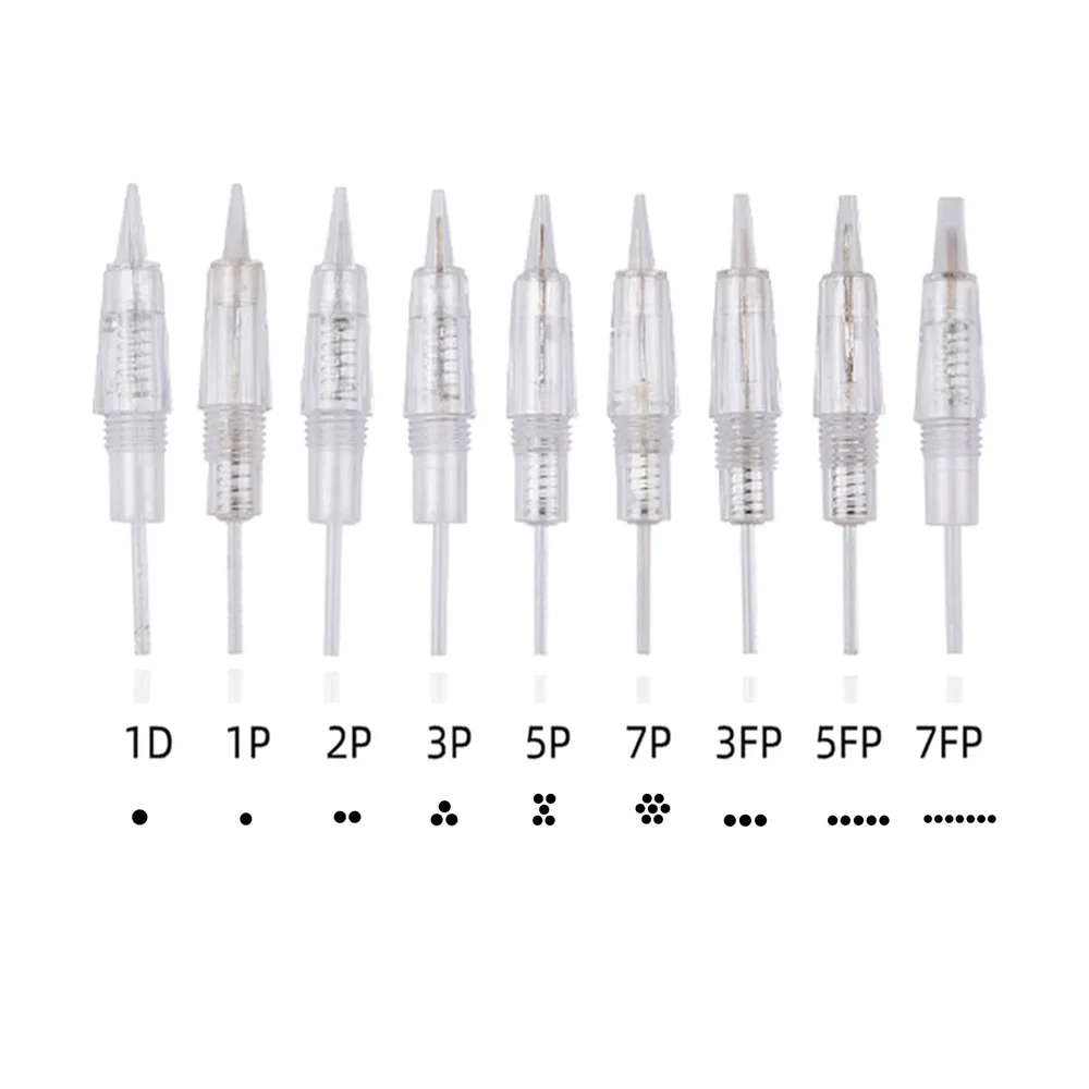 10/30/50/100pcs Screw PMU Cartridge Needles For Permanent Makeup Eyebrow Lips Tattoo Beauty