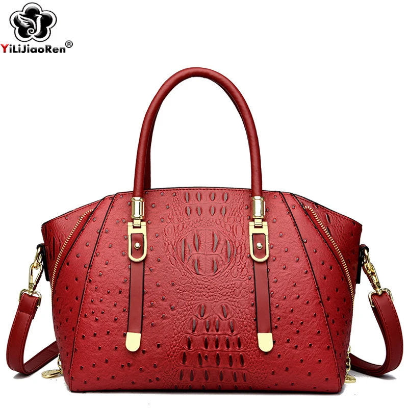 

Fashion Alligator Handbag Women Bags Designer High Quality Leather Crossbody Bag Elegant Shoulder Bag Female Large Capacity Tote