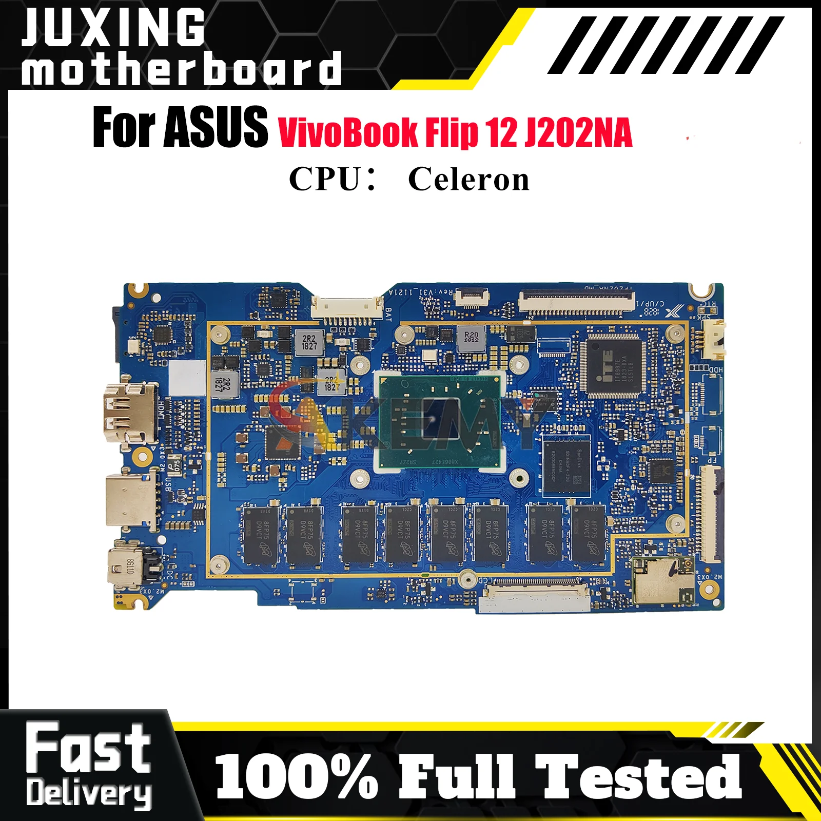 

TP202NA Laptop Motherboard For ASUS VivoBook Flip 12 TP202NAS TP202NA Flip J202NA TP202N VivoBook Mainboard With Celeron CPU stk