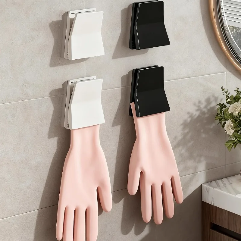 4 Stück Küchenhandschuhhalter, Spülhandschuh-Haken, Haushalts-Gummihandschuh-Aufbewahrungsregal, Spültuch-Clip, Handschuh-Aufhänger, Aufbewahrungsclip