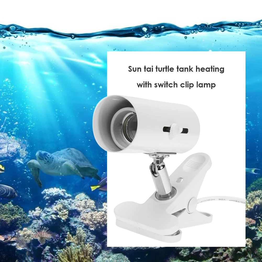 الاتحاد الأوروبي/الولايات المتحدة التوصيل 360 درجة مرنة لمبة مكتب حامل E27 التدفئة الزواحف مصباح حامل UVA + UVB كليب على غطاء لمبة لضوء الحيوانات الأليفة 1/2 قطعة #5