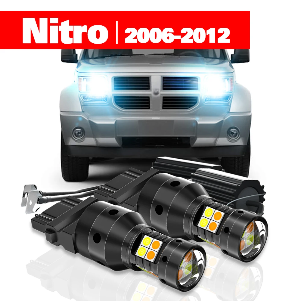 Für Dodge Nitro 2006-2012 2 Stück LED Dual-Mode Blinker + Tagfahrlicht DRL 2007 2008 2009 2010 2011 Zubehör