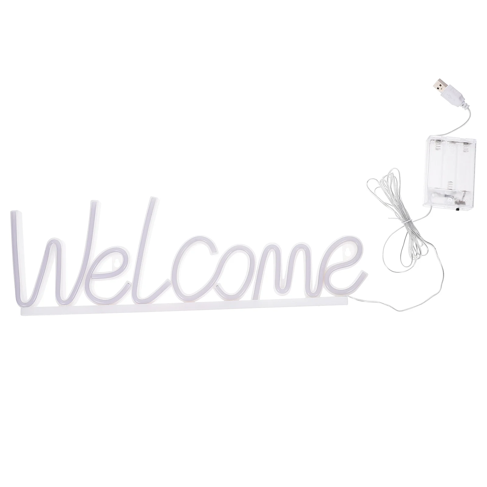 Luz LED con letras, letrero de neón de bienvenida, decoración de Bar, atmósfera, fiesta de Navidad, lámpara de pared para el hogar, luces nocturnas pequeñas, letreros Led
