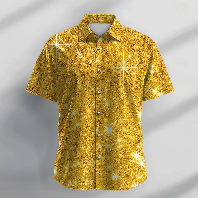 Music Vintage Casual Men Shirt Button Shirt Party Evening Daily Vacation Summer Spring Fashion Comfort Cheap Shirt High Quality