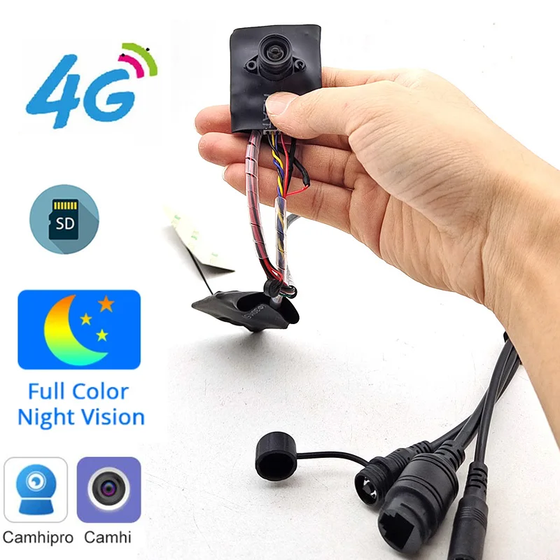 Starlight 2MP IMX307 4G Lte SIM Card Mini IP Camera Module Human Detection Motion Alarm RTSP Audio On vif TF Card Slot Camhi APP