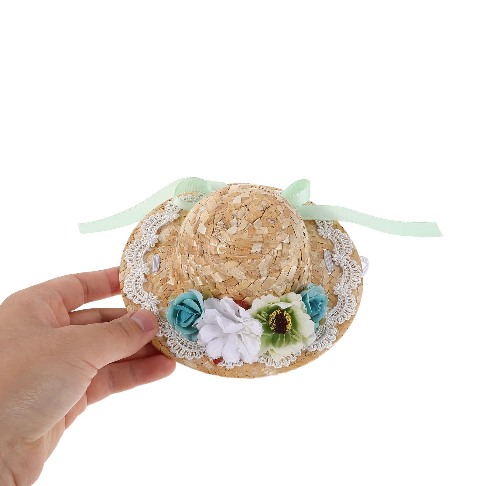 Straw Hat Hats Dollhouse Crafting Supplies Mini for Model Figurines Crafts