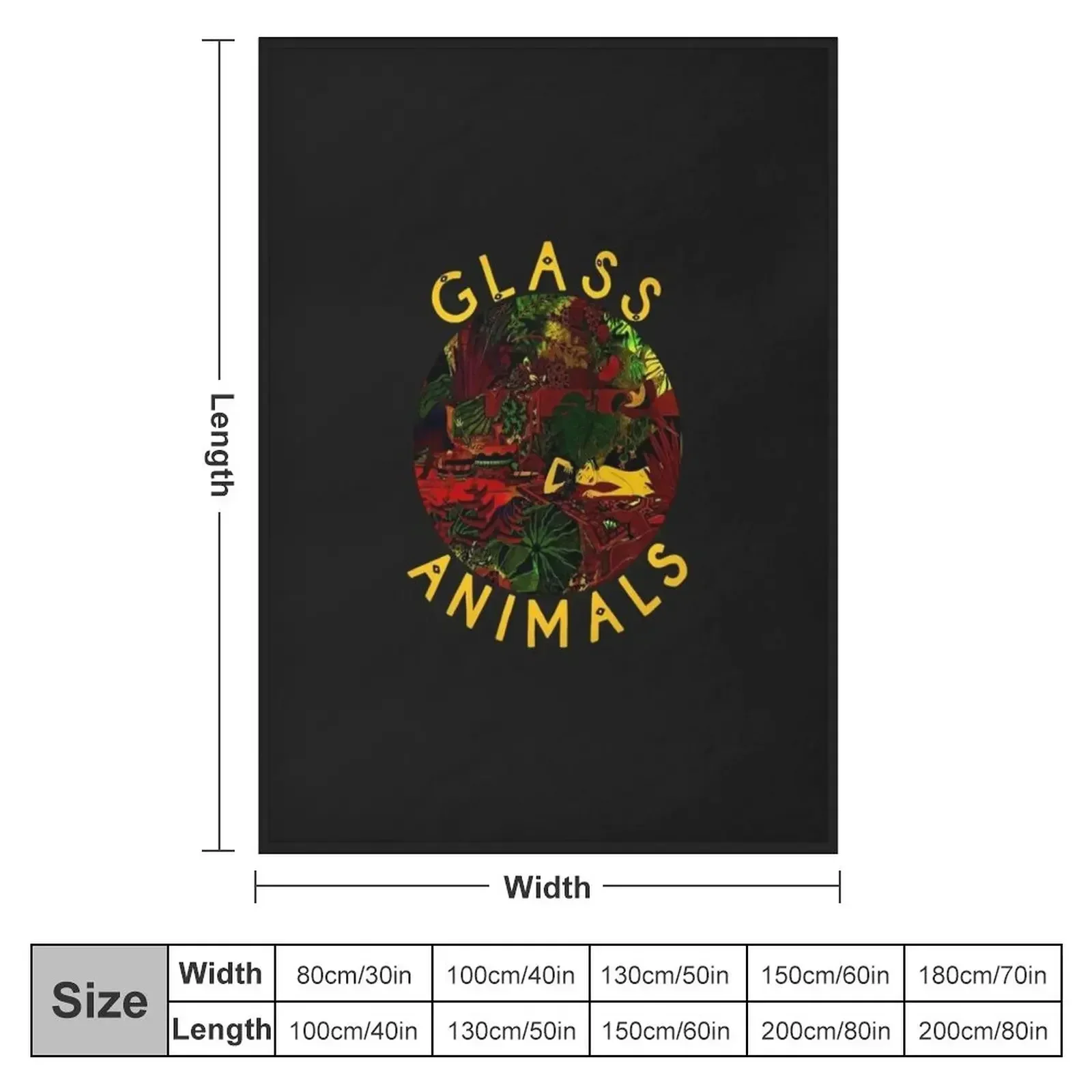 Glass Animals Throw Blanket couch cozy soft plush fuzzy picnic outdoor blanket