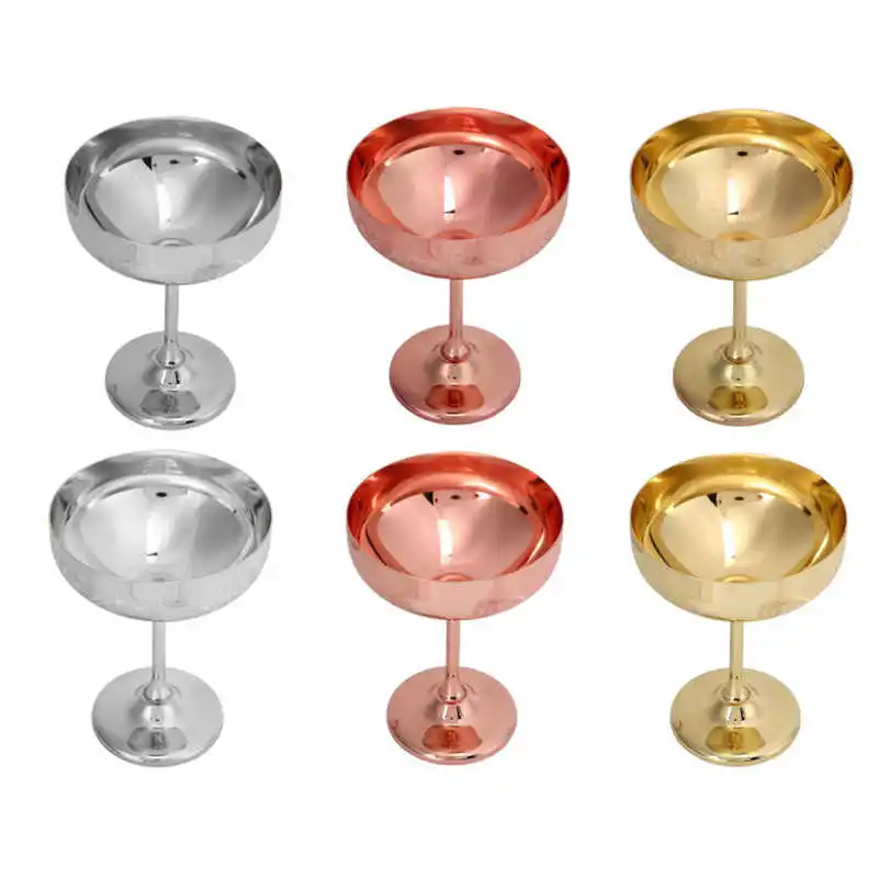 Metal  Glass 304 Stainless Steel Goblet Engraved Bar Party Red Wine Cup Decorative Cups hot