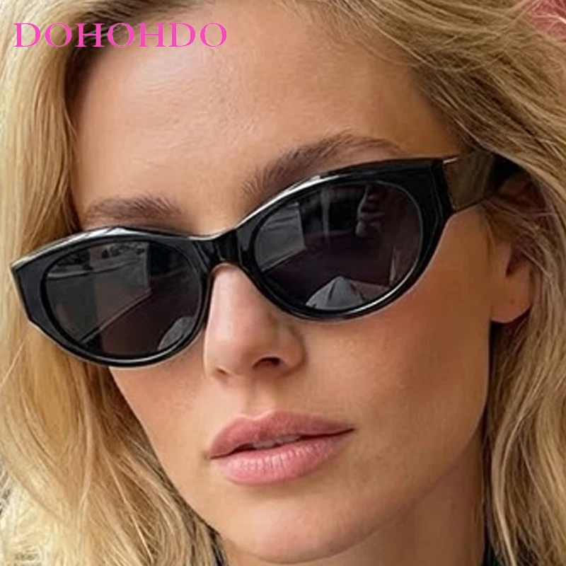 

DOHOHDO New Ins Popular Cat Eye Sunglasses Women Retro Punk Clear Lens Eyewear Men Shades UV400 Luxury Brand Sun Glasses Oculus