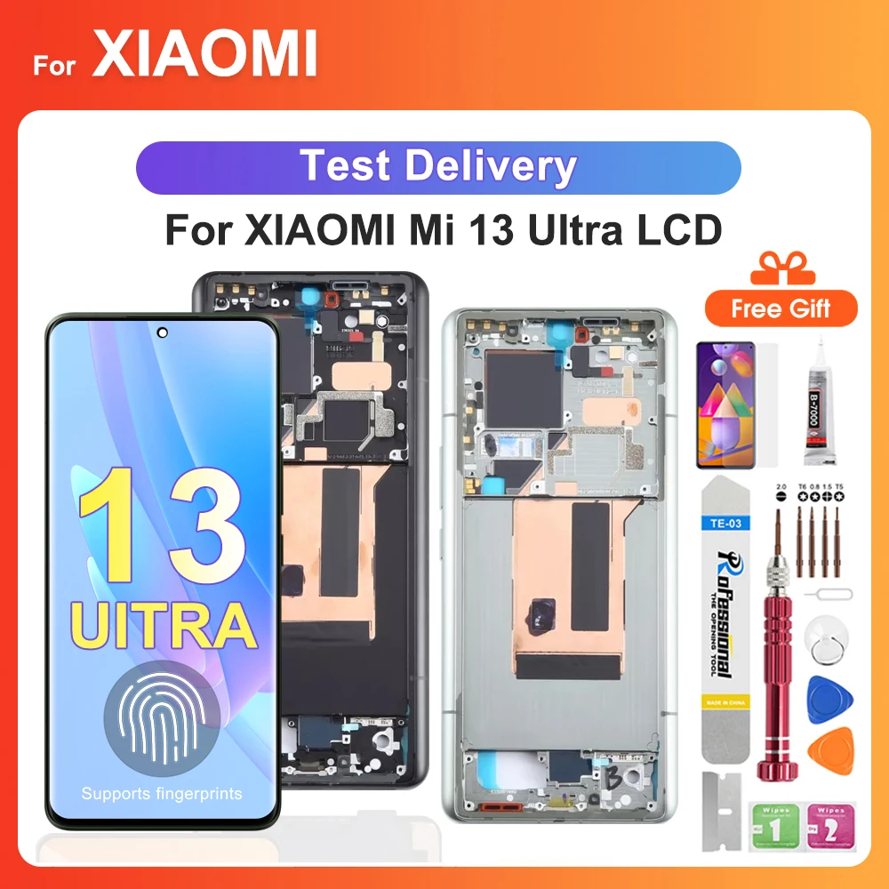 OEM For Xiaomi 13 Ultra 6.73''For Mi 13 Ultra 2304FPN6DC 2304FPN6DG LCD Display Touch Screen Digitizer Assembly Replacement