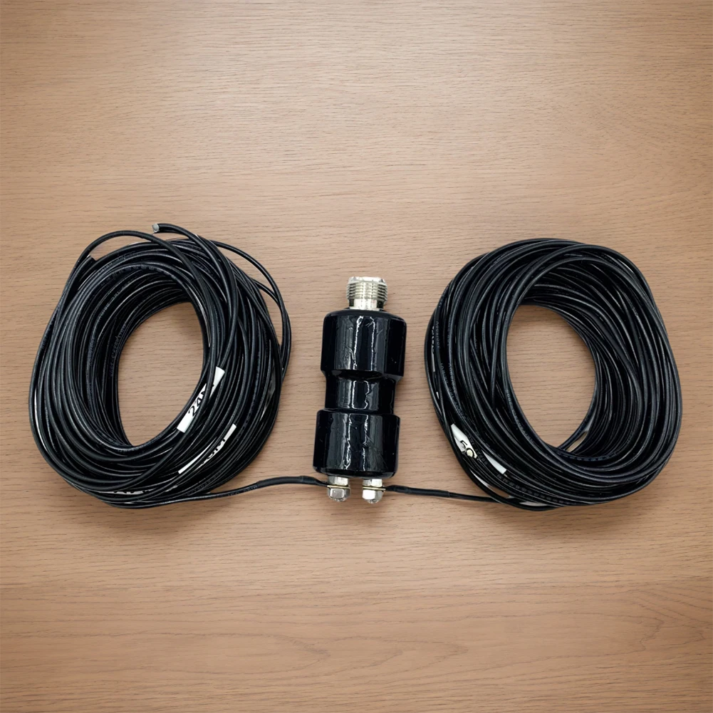 Antenna dipolo orizzontale HF 5-50 MHz Antenna a onde corte per radioamatori Antenna a banda larga alimentata per la comunicazione radio