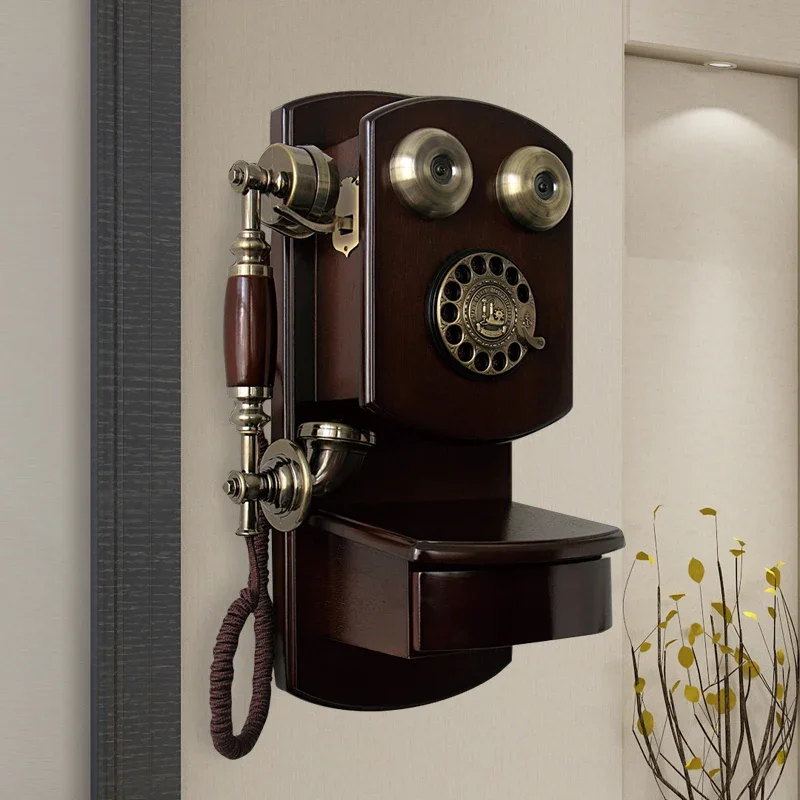 Creative fashion European antique telephone retro home wireless card