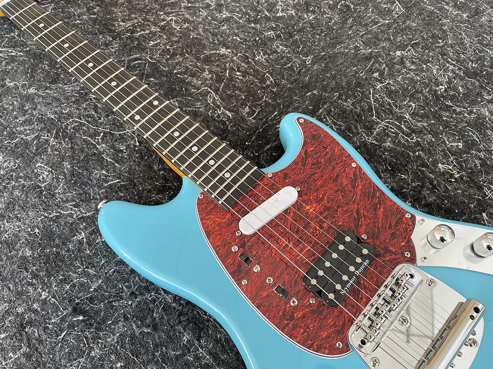 Electric Guitar with 6 Strings, Rosewood Fingerboard, blue Color, High Quality, 2-Piece Pickup, Free Shipping