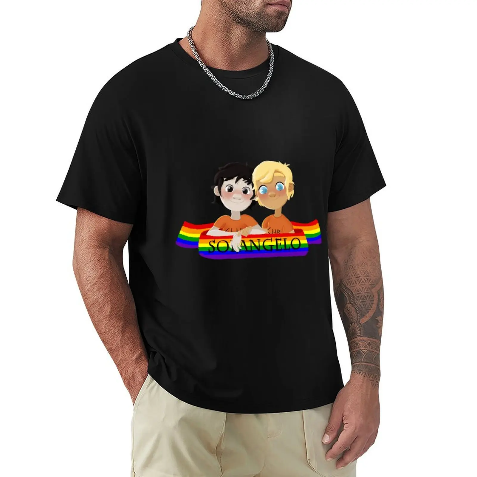 Solangelo love T-Shirt t shirts for man cotton soft T-Shirt