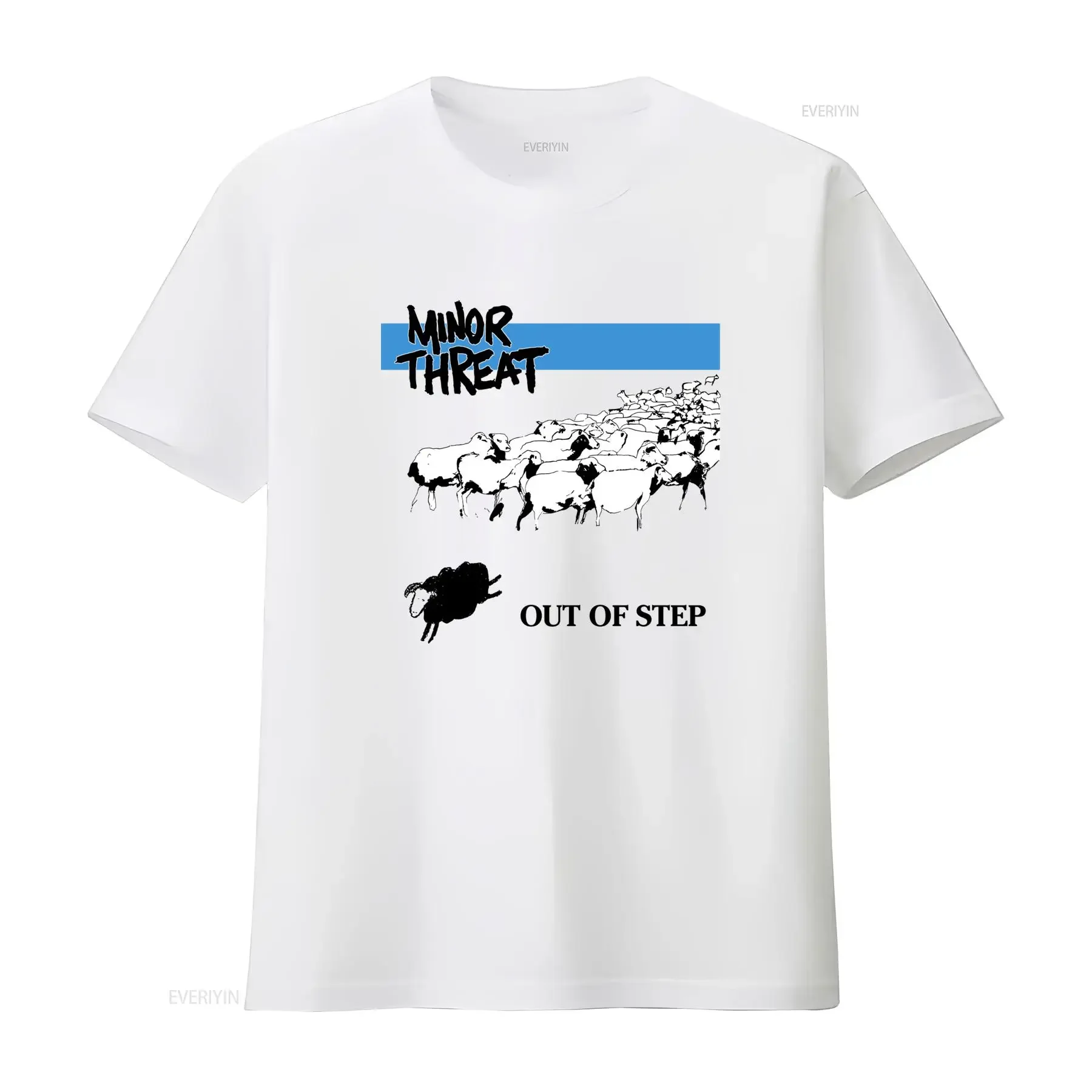 Vintage Minor Threat Cover Album No Limit American Hardcore Punk Band Out Of Step White Large T Shirt Music Tour Concert Size M