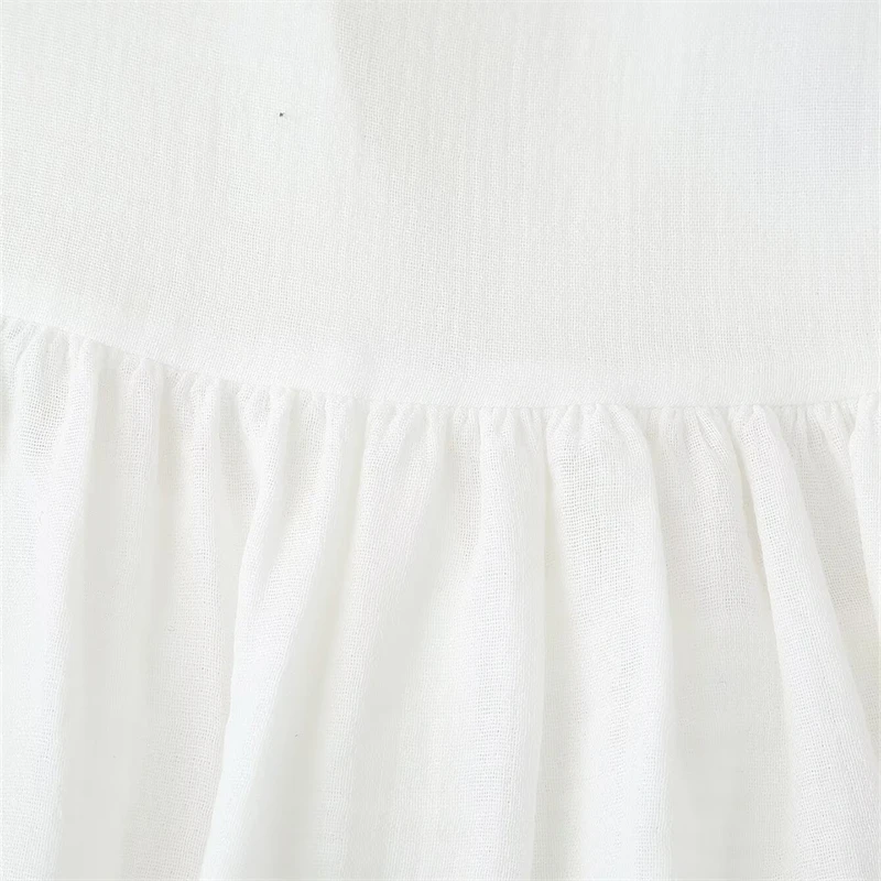 KEYANKETIAN Spring/Autumn New Holiday wind Embroidery Decoration White Shirt V-Neck Single Breasted Women's Long Sleeve Blouses