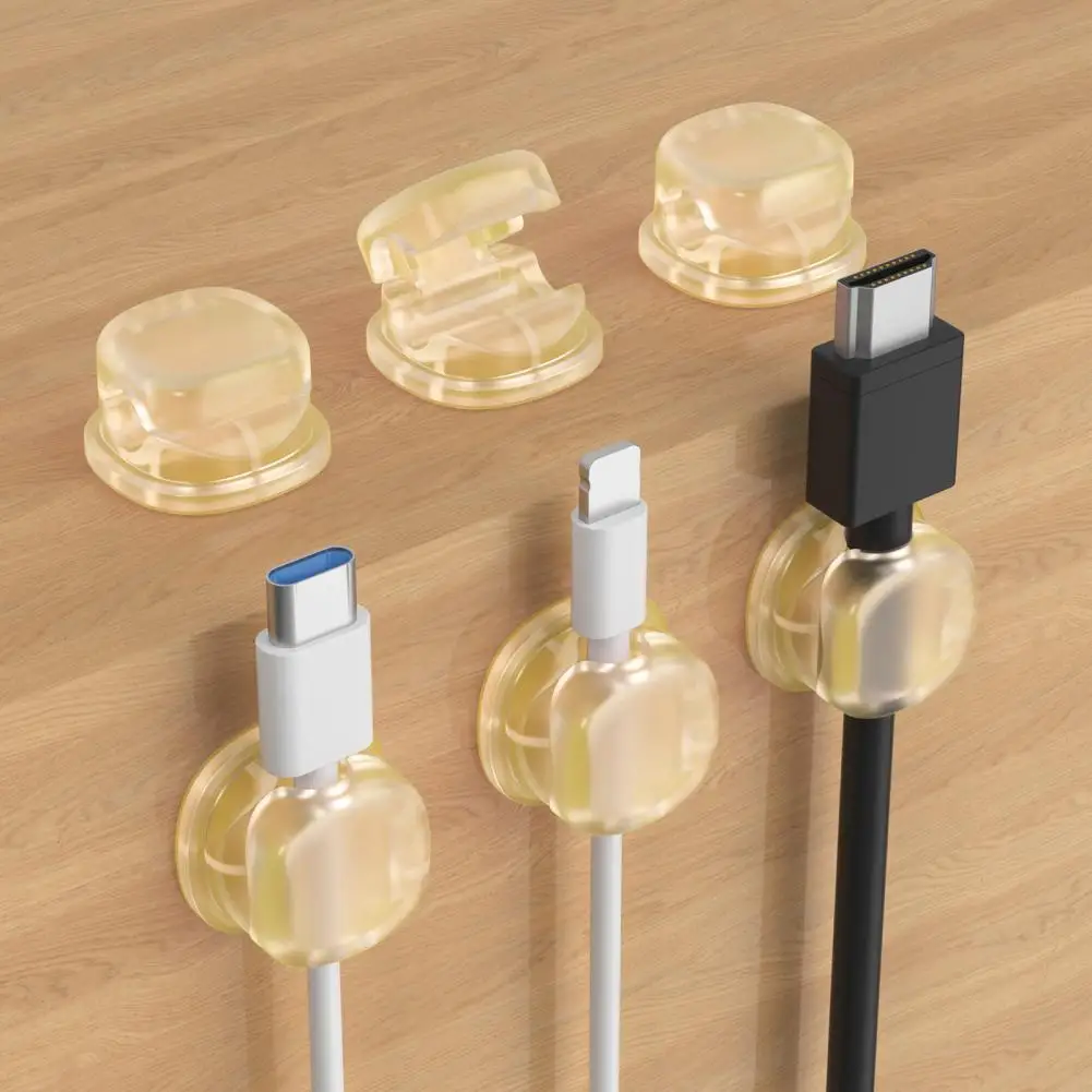 Desktop Cable Organizer Suction Cup Cable Organizer 6pcs Cable Organizers with Strong Suction Cups Automatic Locking for Desk