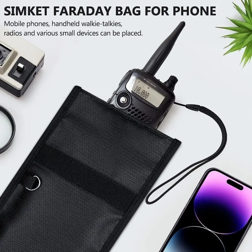 

4 Types Signal Blocking Faraday Bag Retardant Anti-tracking Shielding Pouch Black EMF Protection Cell Phone Blocker Case