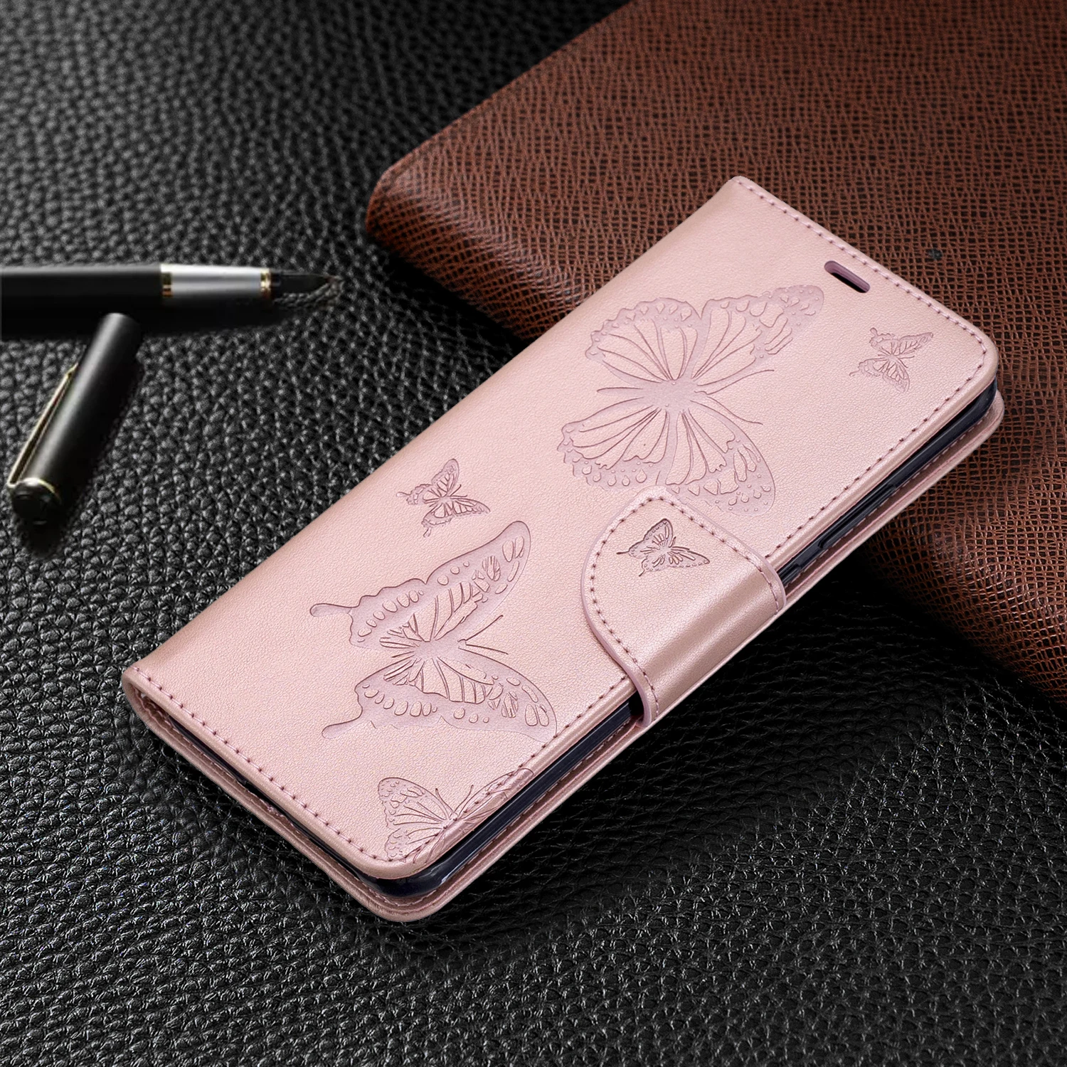 For Huawei P40 / P40 Pro phone case case cartoon butterfly soft shell clamshell leather case