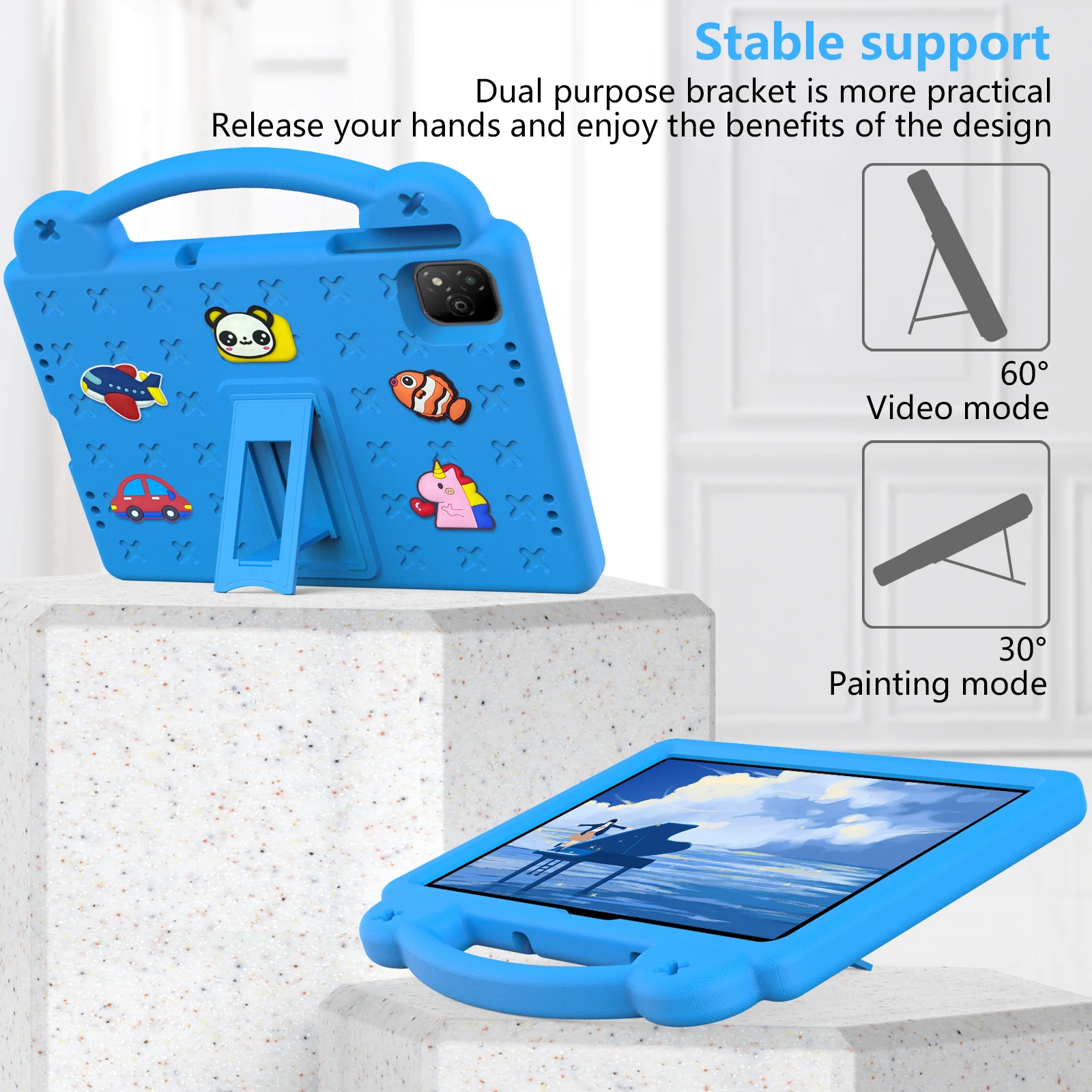 Kids EVA Bear Stand Case For Infinix Xpad 11" X1101 2024 Shock Proof Full Body Tablet Cover