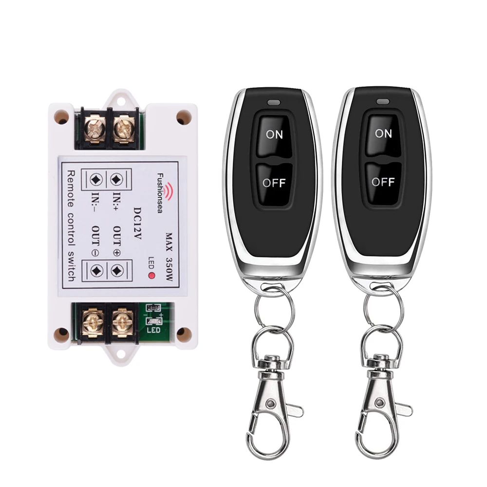 DC 12V RF 433Mhz Wireless Remote Control Switch 40A High Current Relay Receiver for Motor Pumps Lights Lamps Industrial