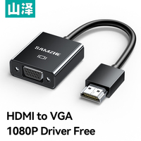 SAMZHE HDMI to VGA Adapter for PS4 Male To Famale Converter 1080P HDMI VGA Adapter for TV Box PC HDMI to VGA