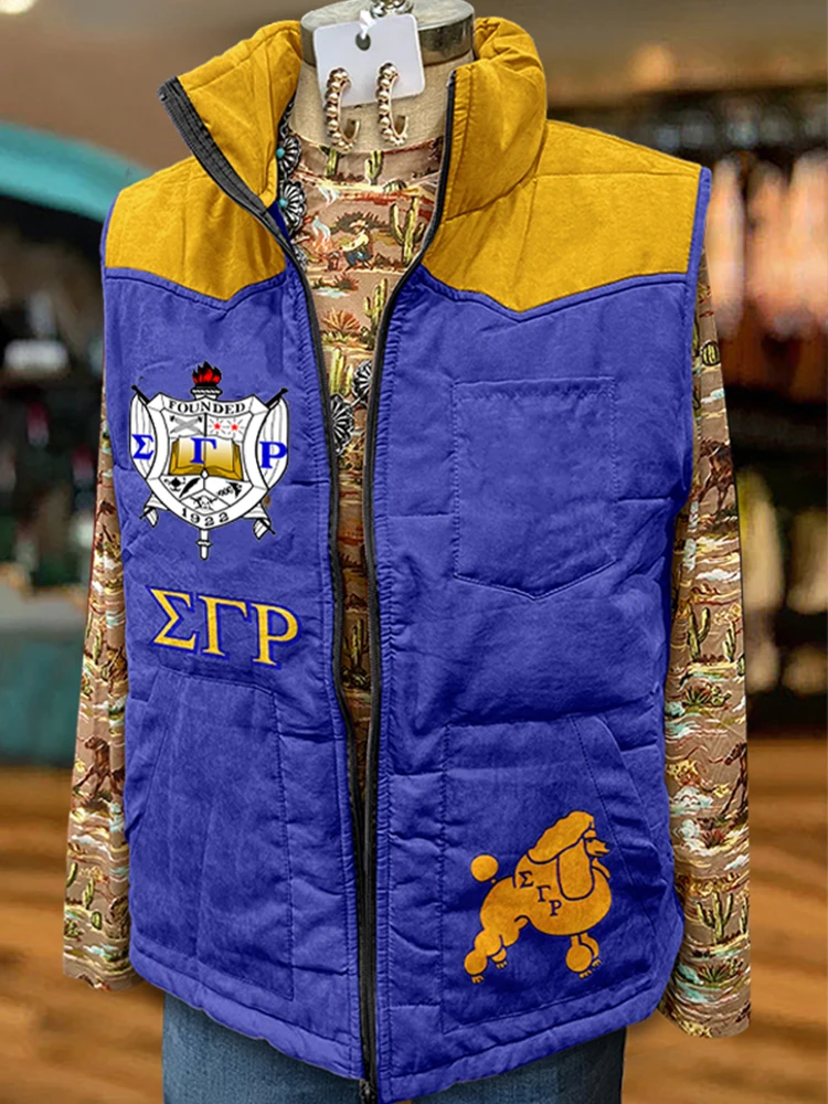 Cute Sigma Gamma Rho Print Vest