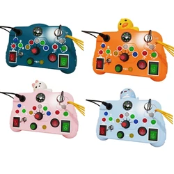 Criança eletrônico sensorial ocupado brinquedo mão habilidade ensino crianças brinquedo desenhos animados animal d5qf