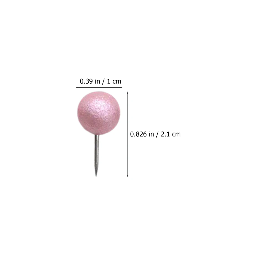 

100pcs Bulletin Fabric Ball Heads Straight Pin Pearlized Board Pushpin For Diy Craft Office Decor Household Board Pin