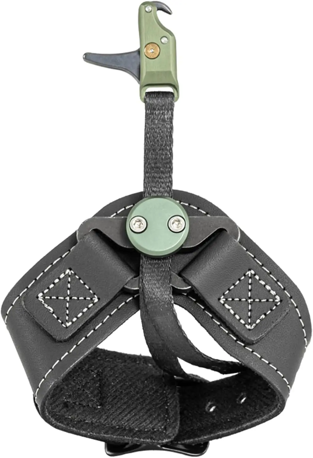 

Index Finger Archery Release with Open Hook Wrist Strap, Single-Sear Trigger, Adjustable Length Travel Tension
