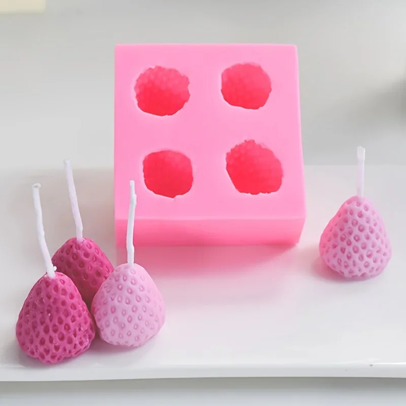 Fruit Strawberry Silicone Mold Fondant Chocolate Jelly Making Cake Tools Decorating DIY Plaster Clay Resin Art