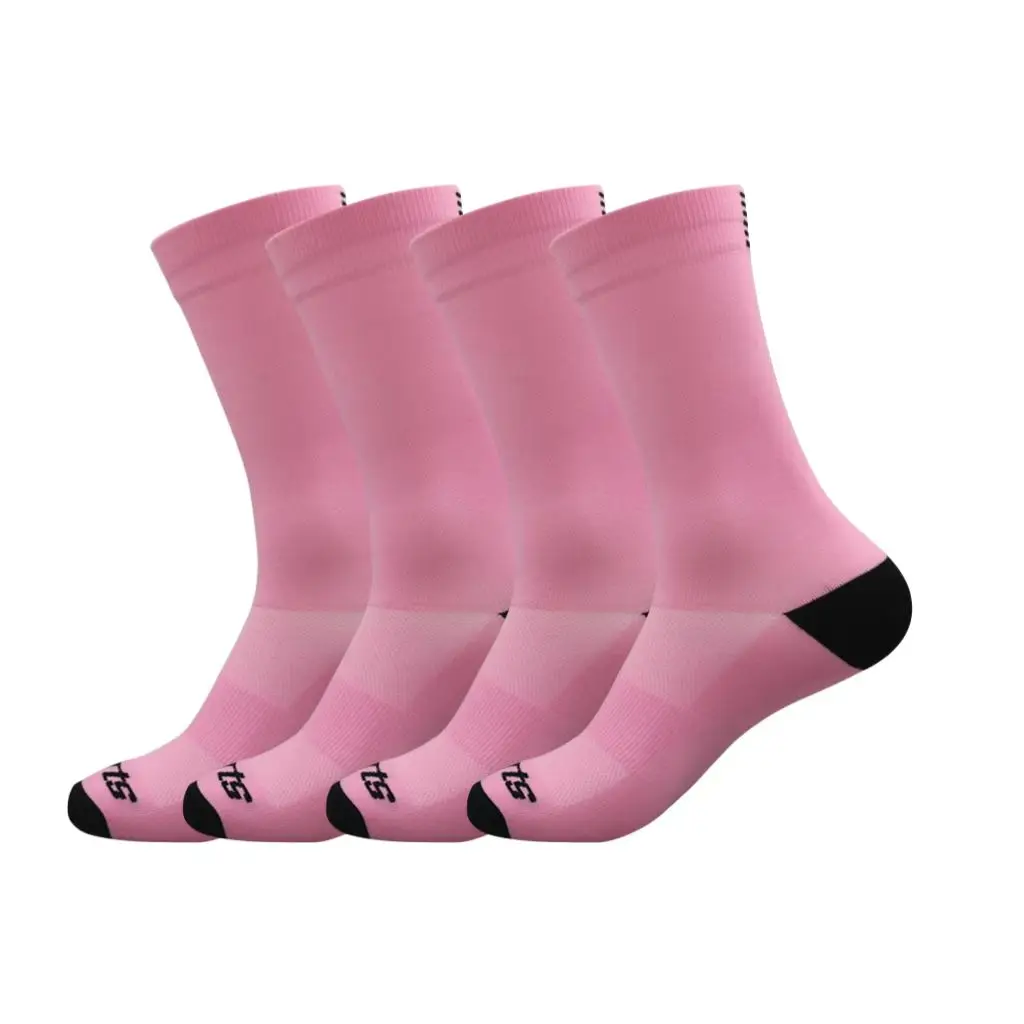 4 pairs New men\'s and women\'s compression socks outdoor sports socks cycling race riding socks moisture wicking mid-calf socks