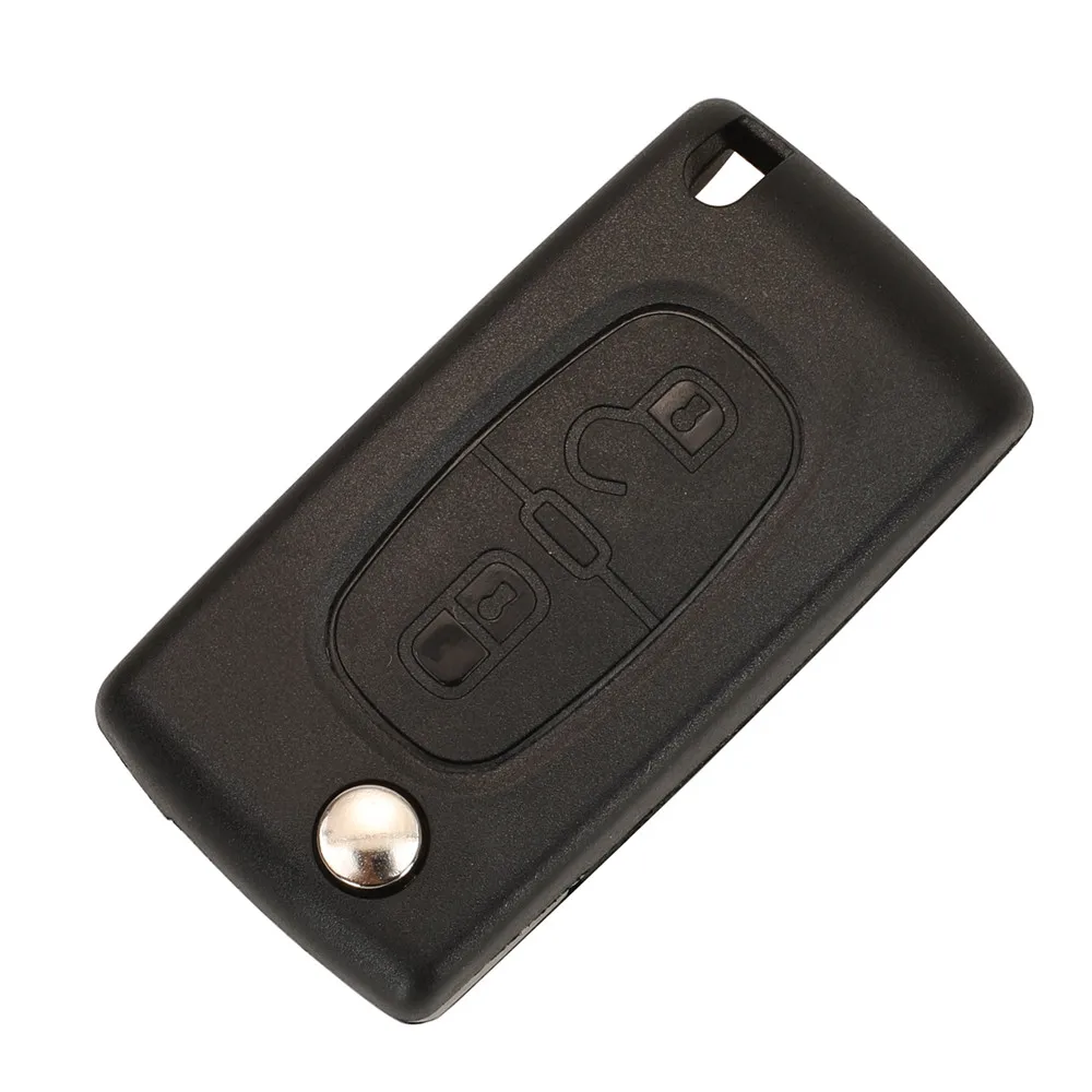 Jingyuqin Replacement Remote Car Key Shell Case Fob (Original model) For Peugeot 406 407 Uncut Ne78 blank Blade 2/3 Buttons