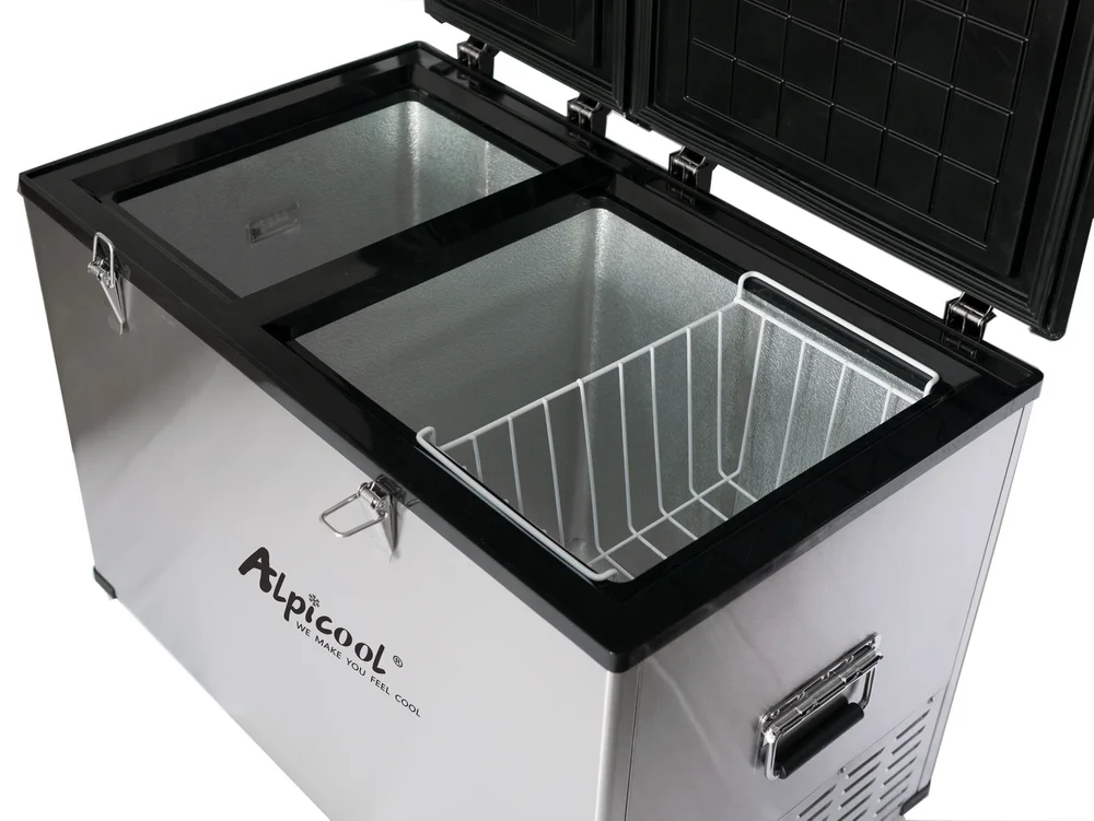 2 in 1 Design Compressor Car Fridge Dual Zone Camping Fridge for Car