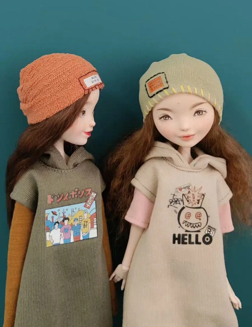 Hot 4pcs leisure 2 style clothes blythe doll outfit one set 1/6 30cm(Fit for Pullip,Ob22/24/26, Licca)