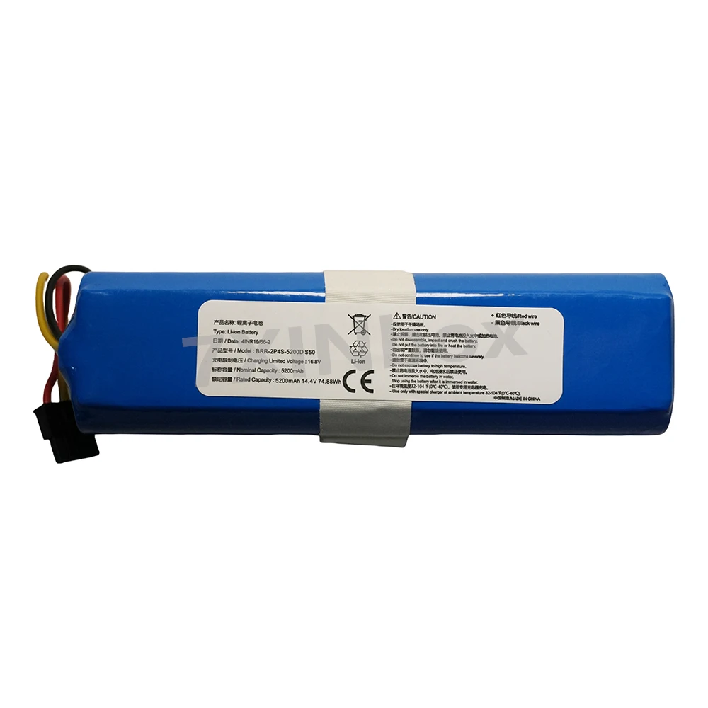 7XINbox BRR-2P4S-5200D S50 14.4V 74.88Wh 5200mAh battery For Xiaomi Mi Roborock C10 E20 E25 E35 S5 S6 S7 S50 S51 S55 T4 Series