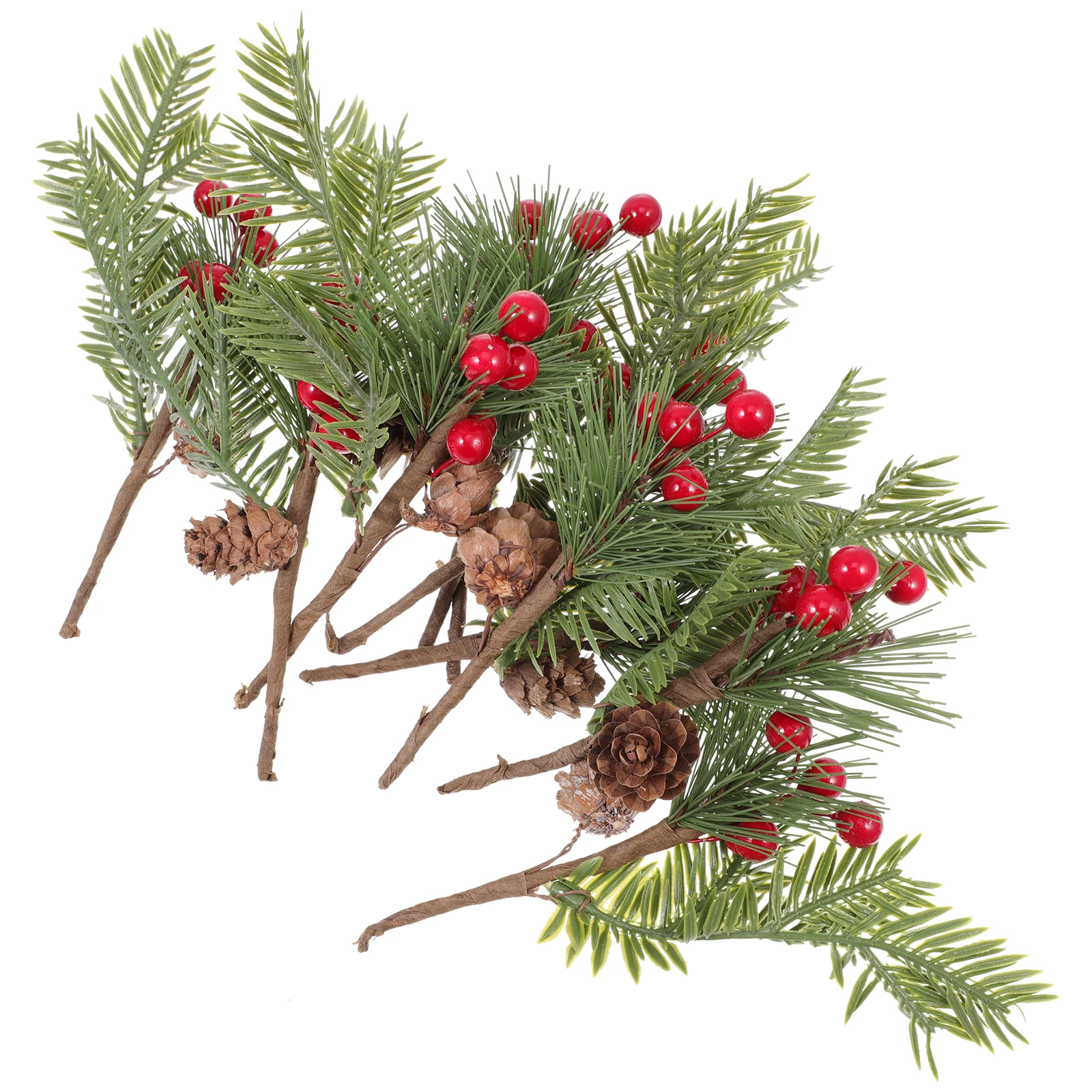 

10 Pcs Berry Decor Artificial Pine Xmas Pine Needle Props Needle Berries Simulated Props Xmas Home Decor DIY