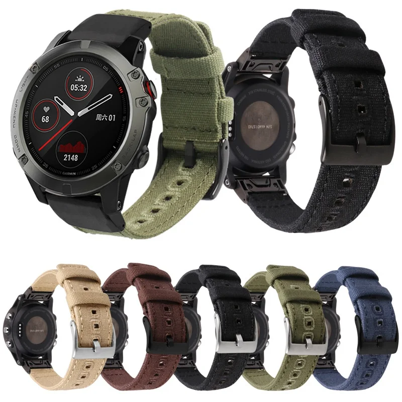 20mm 22mm 26mm Nylon Strap For Garmin Fenix 6/6X/6S 7/7S/7X Watch Band Quick Release Easy Fit Watchband For Garmin Fenix 8